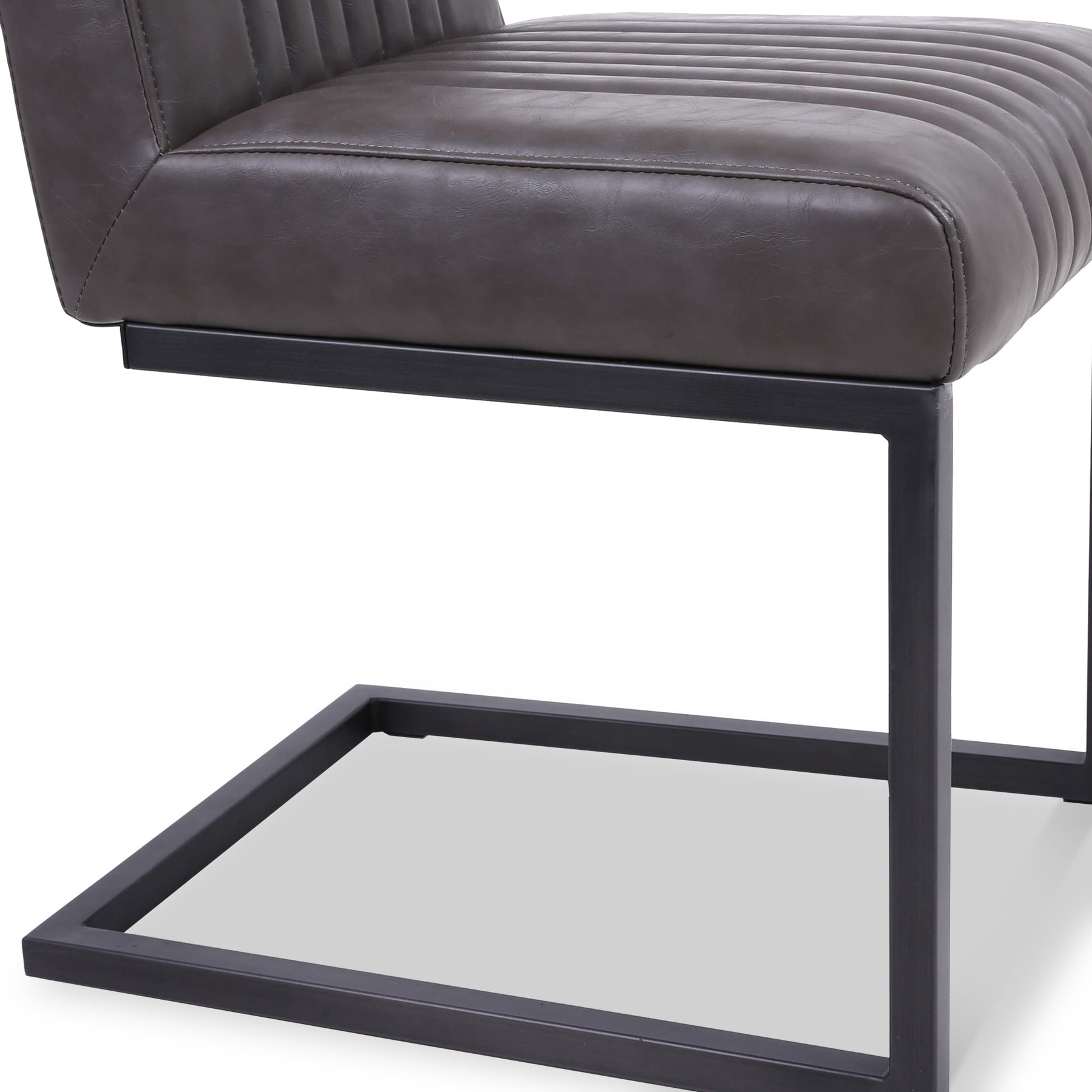 Branok Cantilever Grey Faux Leather Dining Chair from Roseland Furniture