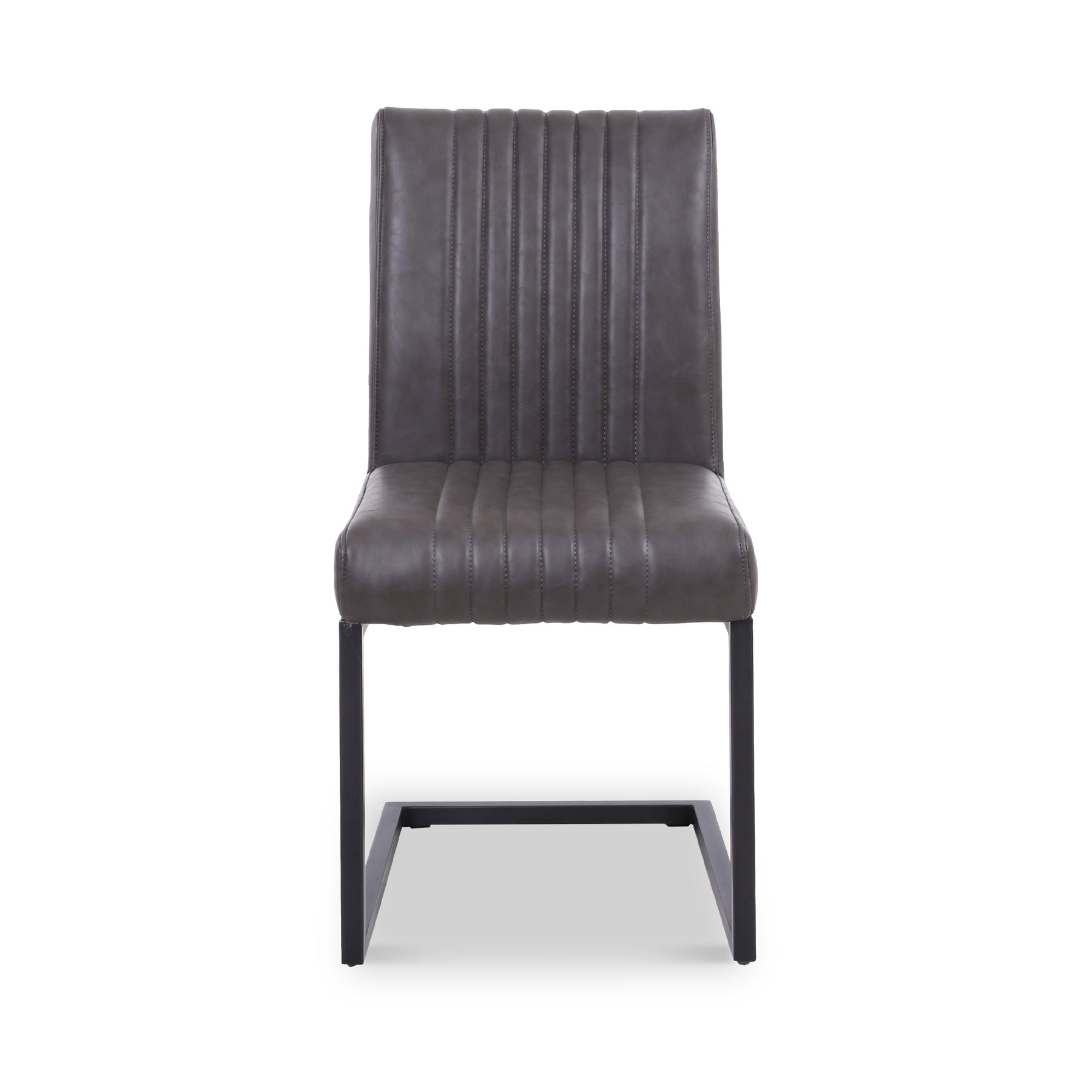 Branok Cantilever Grey Faux Leather Dining Chair from Roseland Furniture