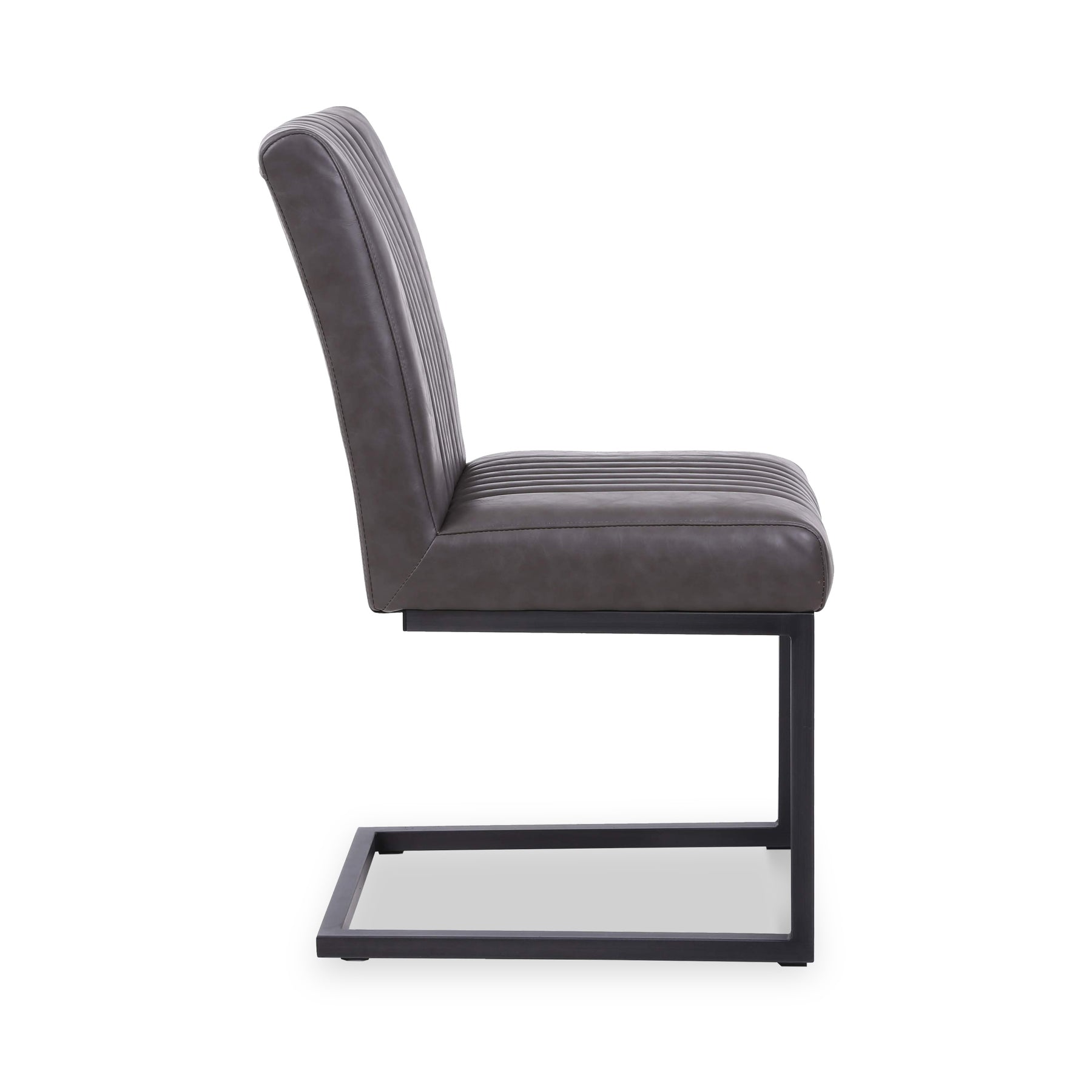 Branok Cantilever Grey Faux Leather Dining Chair from Roseland Furniture