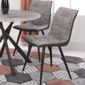 Nia Faux Suede Dining Chair Grey from Roseland Furniture