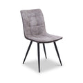 Nia Faux Suede Dining Chair Grey from Roseland Furniture