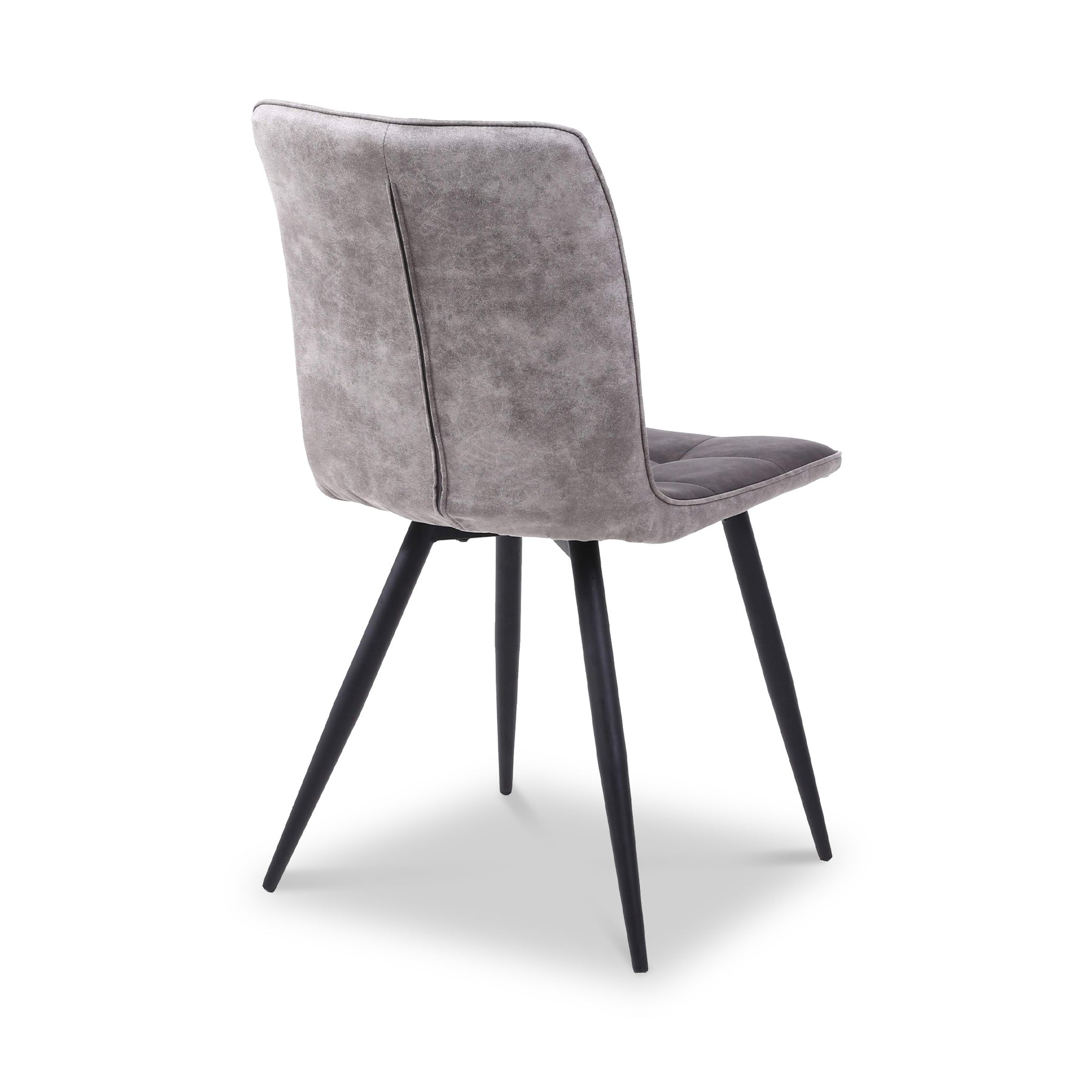 Nia Faux Suede Dining Chair Charcoal from Roseland Furniture
