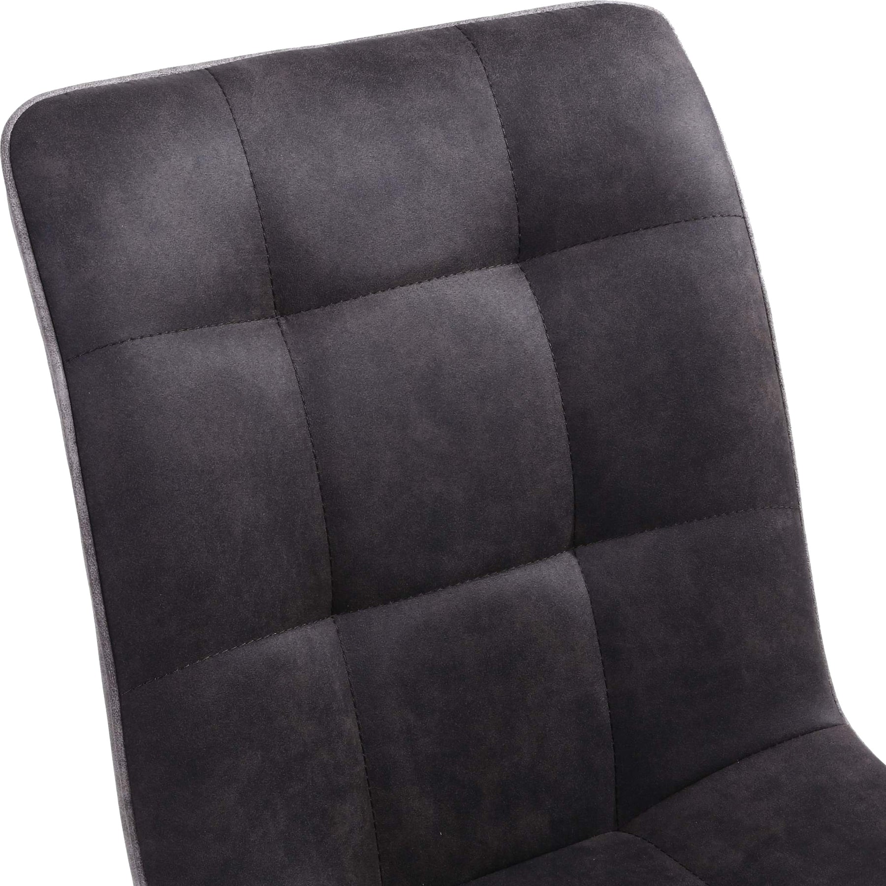 Nia Faux Suede Dining Chair Charcoal from Roseland Furniture