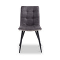 Nia Faux Suede Dining Chair Charcoal from Roseland Furniture