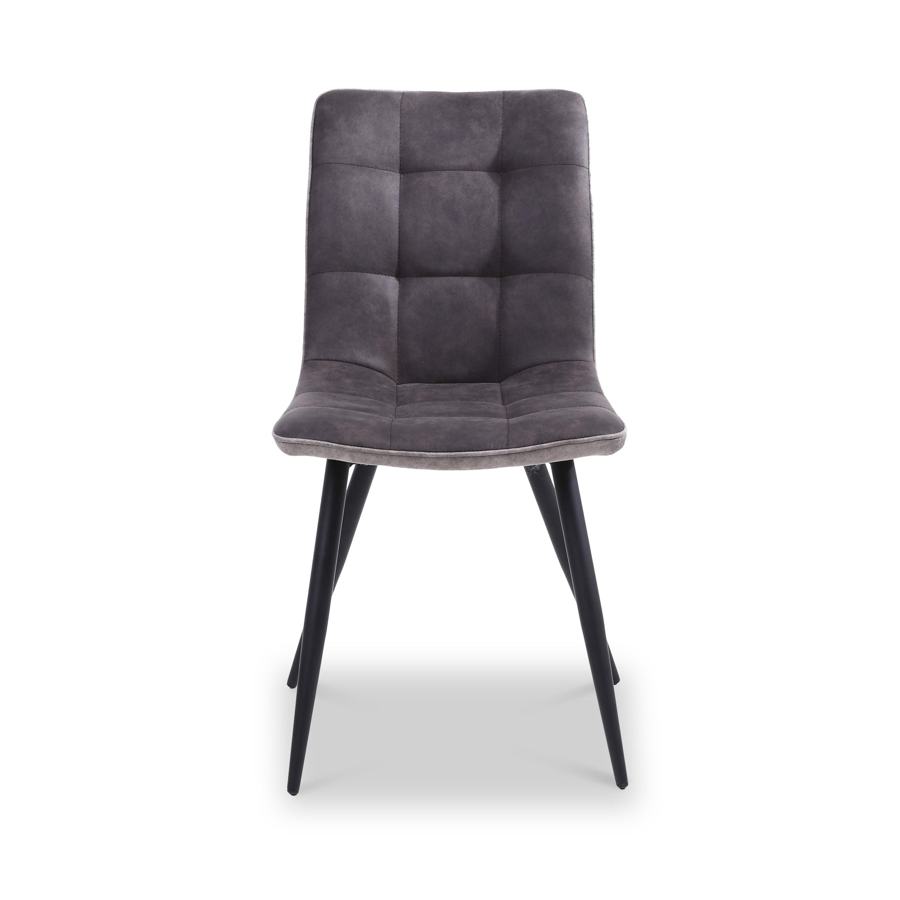 Nia Faux Suede Dining Chair Charcoal from Roseland Furniture