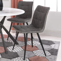Nia Faux Suede Dining Chair Charcoal from Roseland Furniture