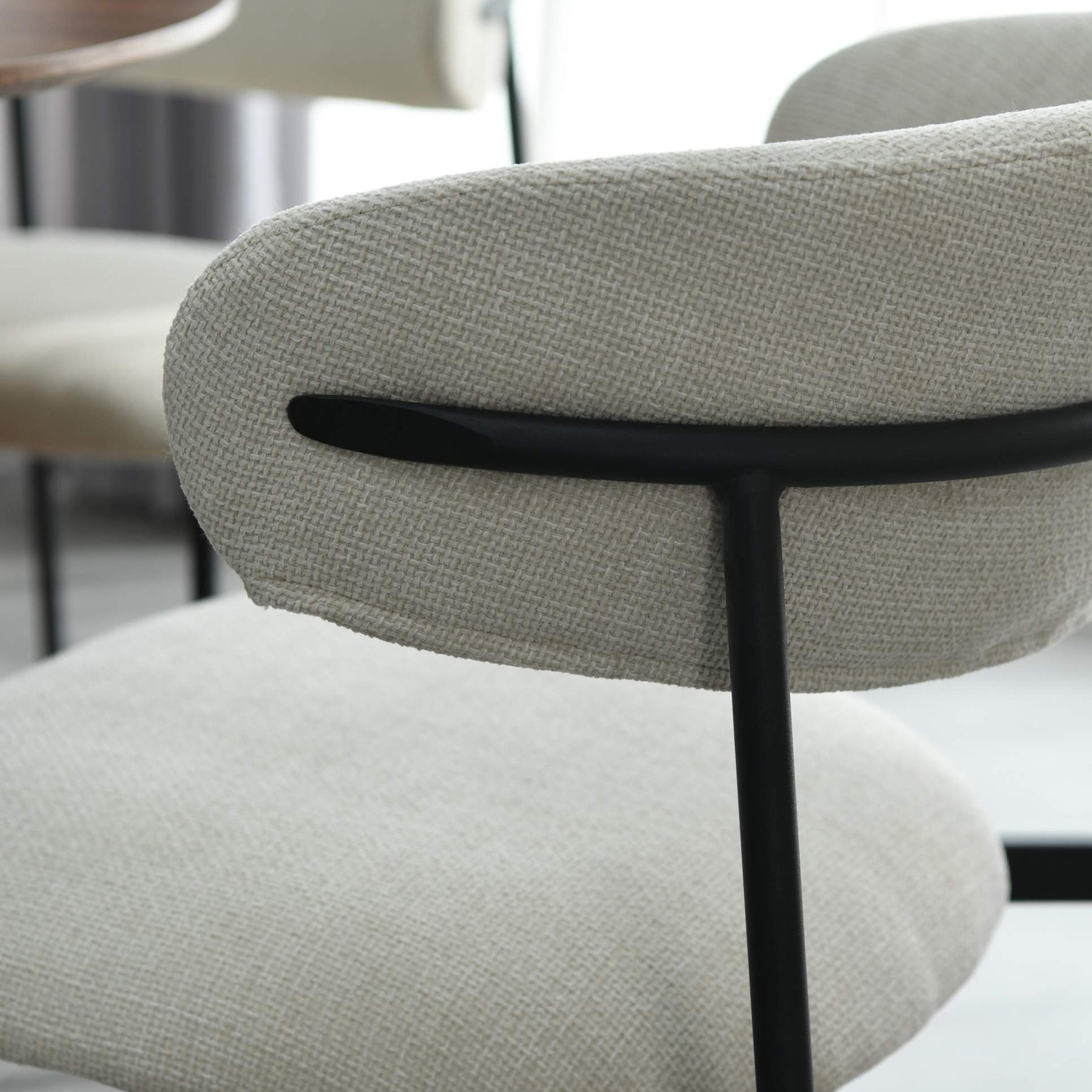 Elvina Dining Chair Nat Faux Linen from Roseland Furniture