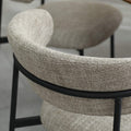 Elvina Dining Chair Oatmeal Tweed from Roseland Furniture