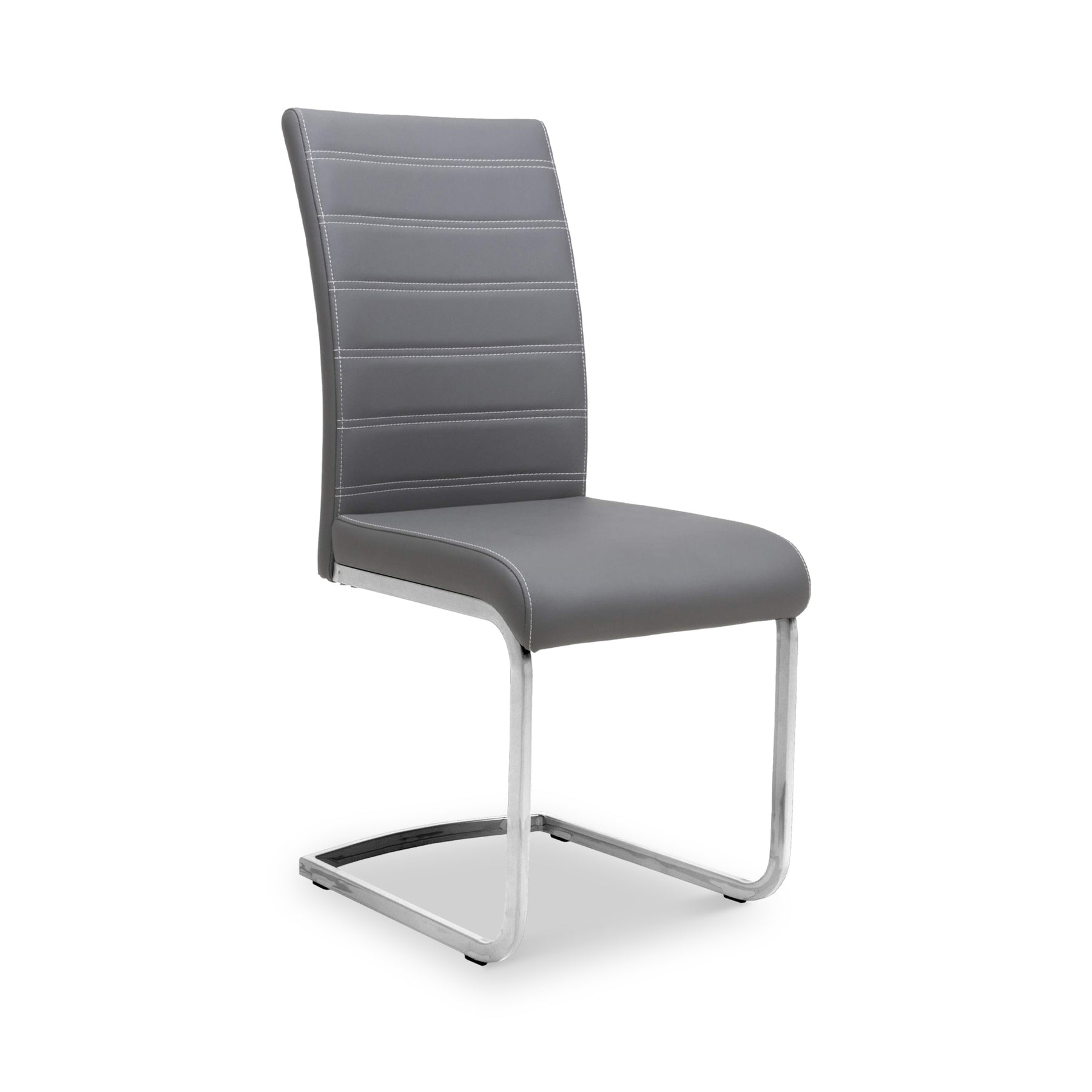 Rhoslyn Faux Leather Dining Chair Grey from Roseland Furniture
