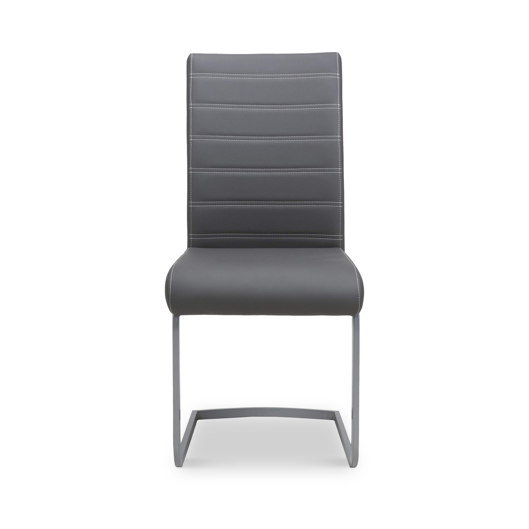 Rhoslyn Faux Leather Dining Chair Grey from Roseland Furniture