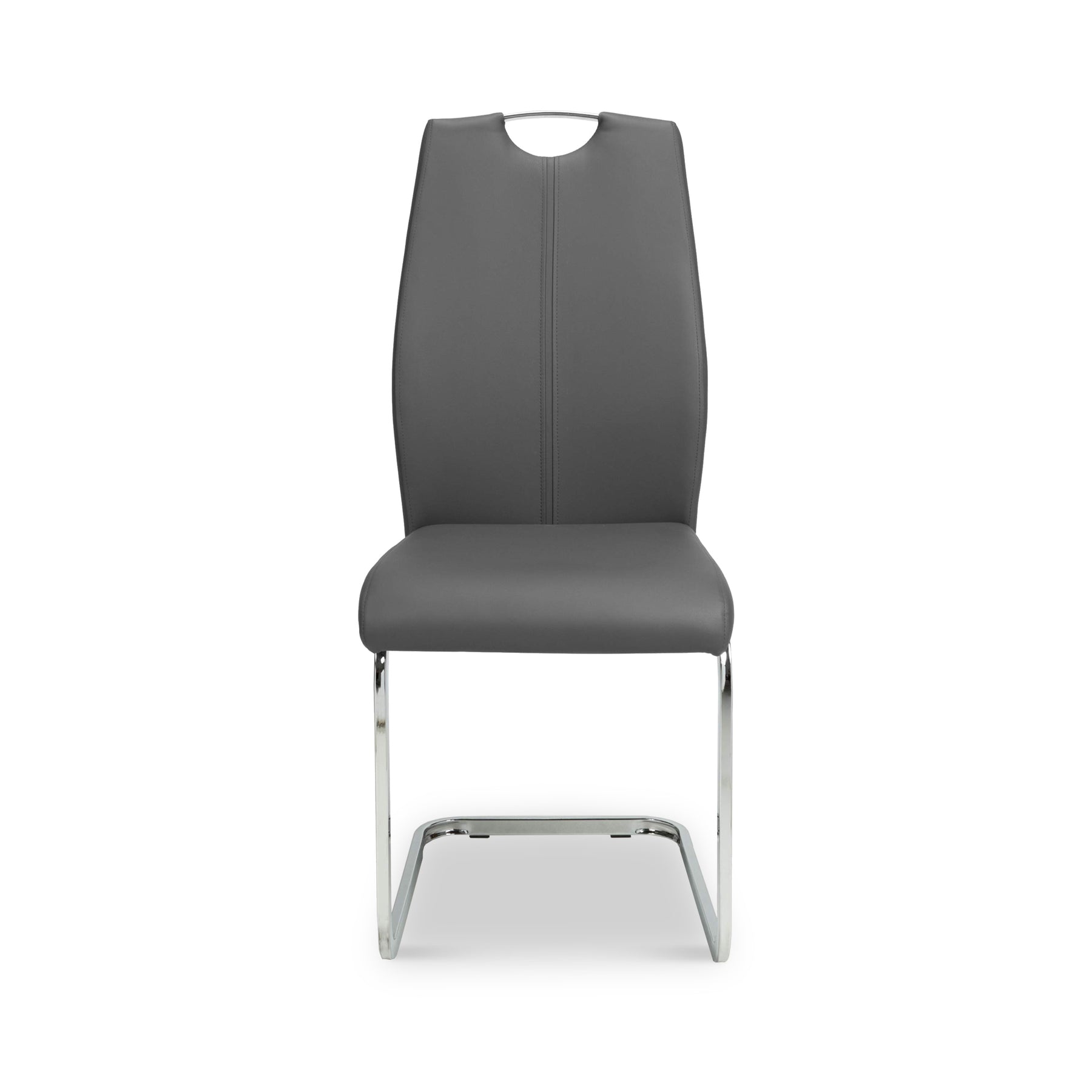 Arwell Grey Faux Leather Dining Chair from Roseland Furniture