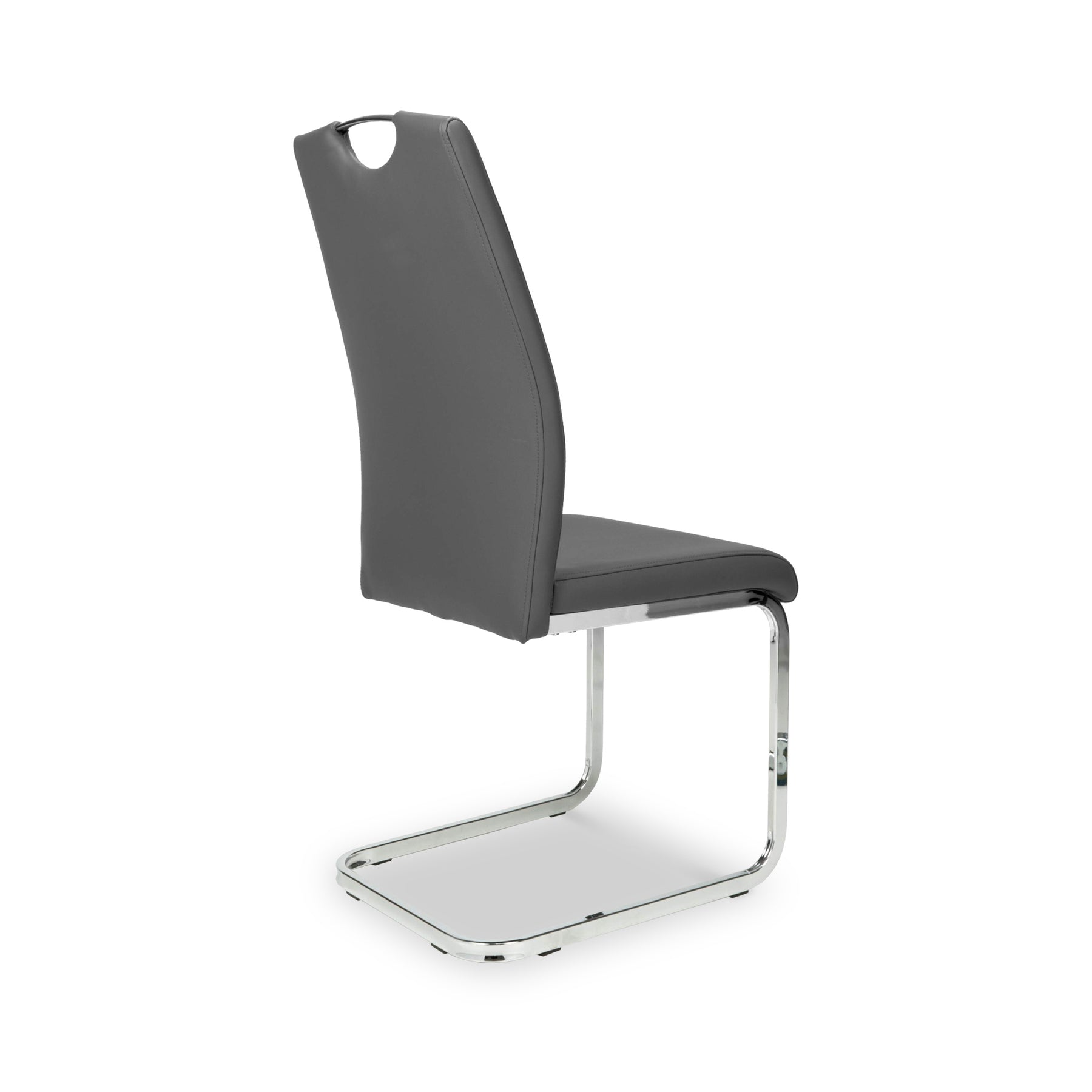 Arwell Grey Faux Leather Dining Chair from Roseland Furniture