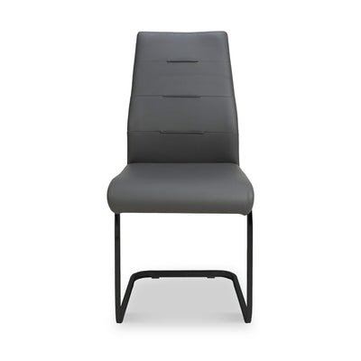 Maela Grey Faux Leather Dining Chair