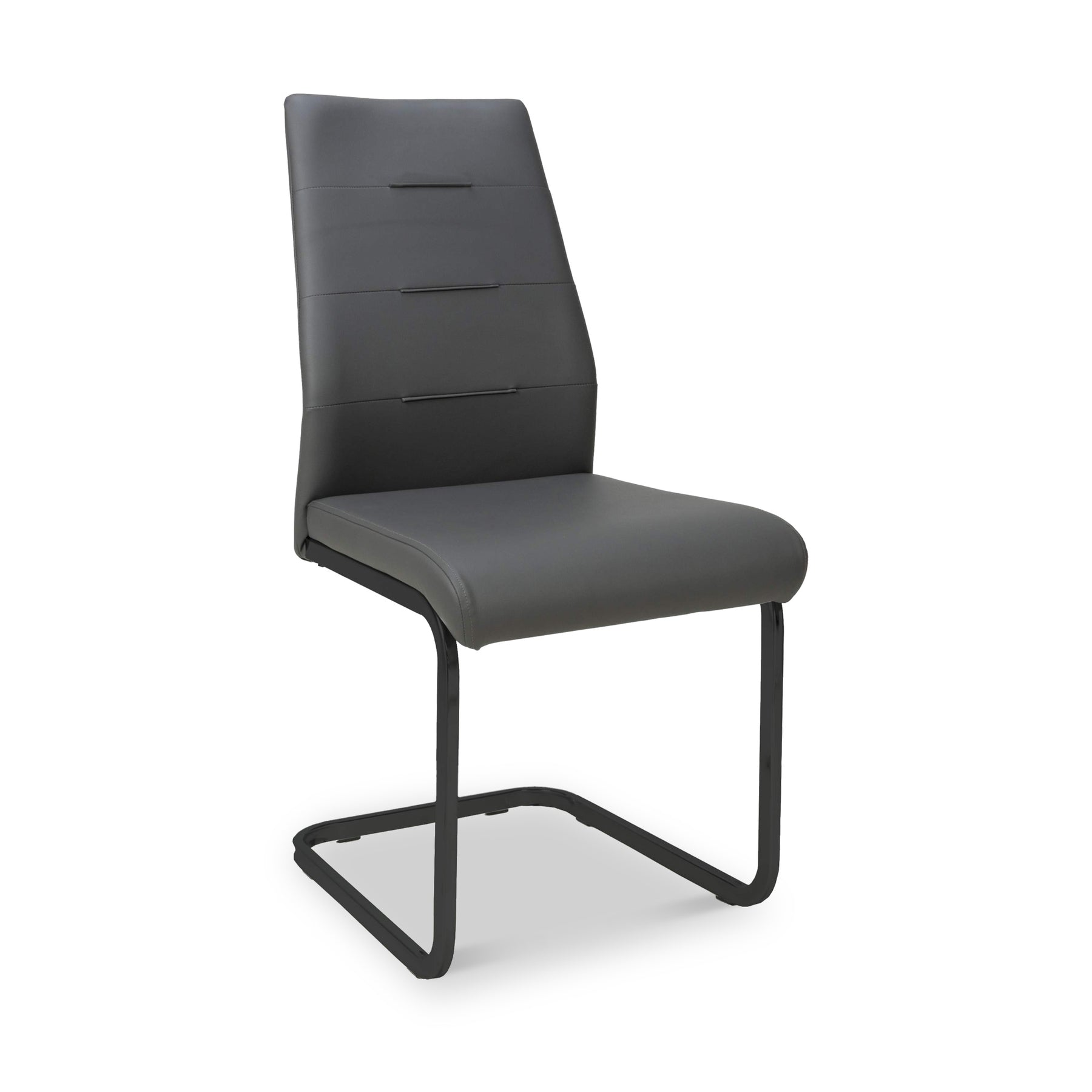 Maela Grey Faux Leather Dining Chair from Roseland Furniture