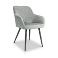 Enora Brushed Velvet Dining Chair Grey from Roseland Furniture