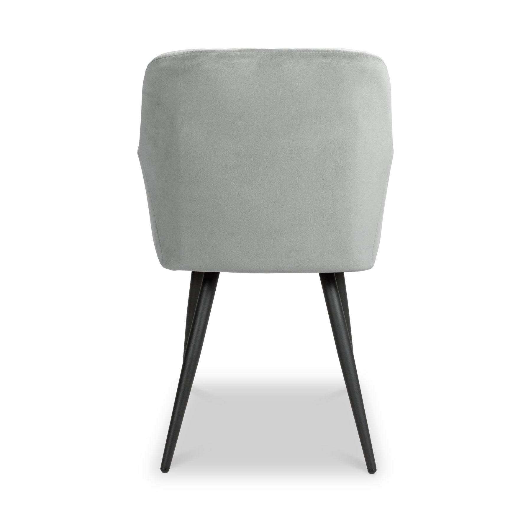 Enora Brushed Velvet Dining Chair Grey from Roseland Furniture