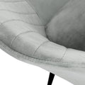 Enora Brushed Velvet Dining Chair Grey from Roseland Furniture