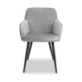 Enora Brushed Velvet Dining Chair Grey from Roseland Furniture