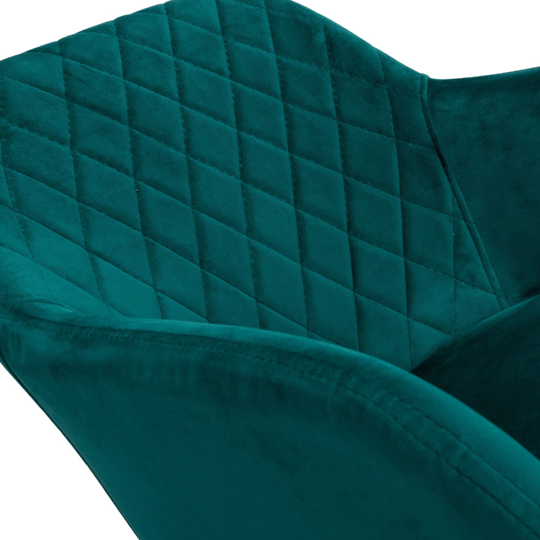 Enora Brushed Velvet Dining Chair Green from Roseland Furniture