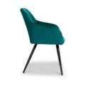 Enora Brushed Velvet Dining Chair Green from Roseland Furniture