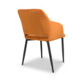 Jowan Brushed Velvet Dining Chair Orange from Roseland Furniture