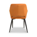 Jowan Brushed Velvet Dining Chair Orange from Roseland Furniture