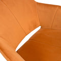 Jowan Brushed Velvet Dining Chair Orange from Roseland Furniture