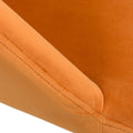 Jowan Brushed Velvet Dining Chair Orange from Roseland Furniture