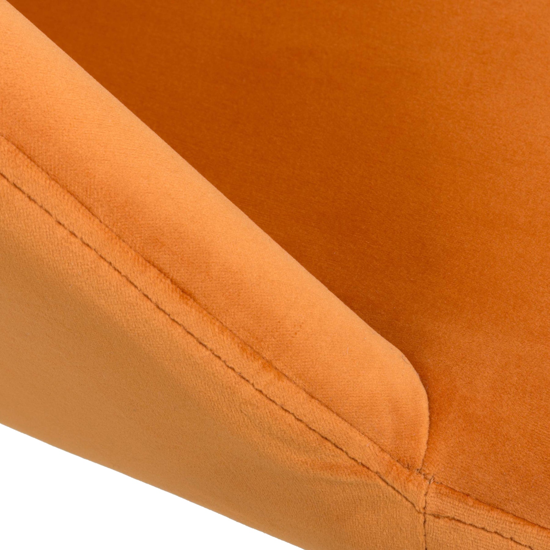 Jowan Brushed Velvet Dining Chair Orange from Roseland Furniture