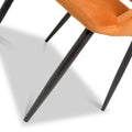 Jowan Brushed Velvet Dining Chair Orange from Roseland Furniture