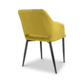 Jowan Brushed Velvet Dining Chair Lime Gold from Roseland Furniture