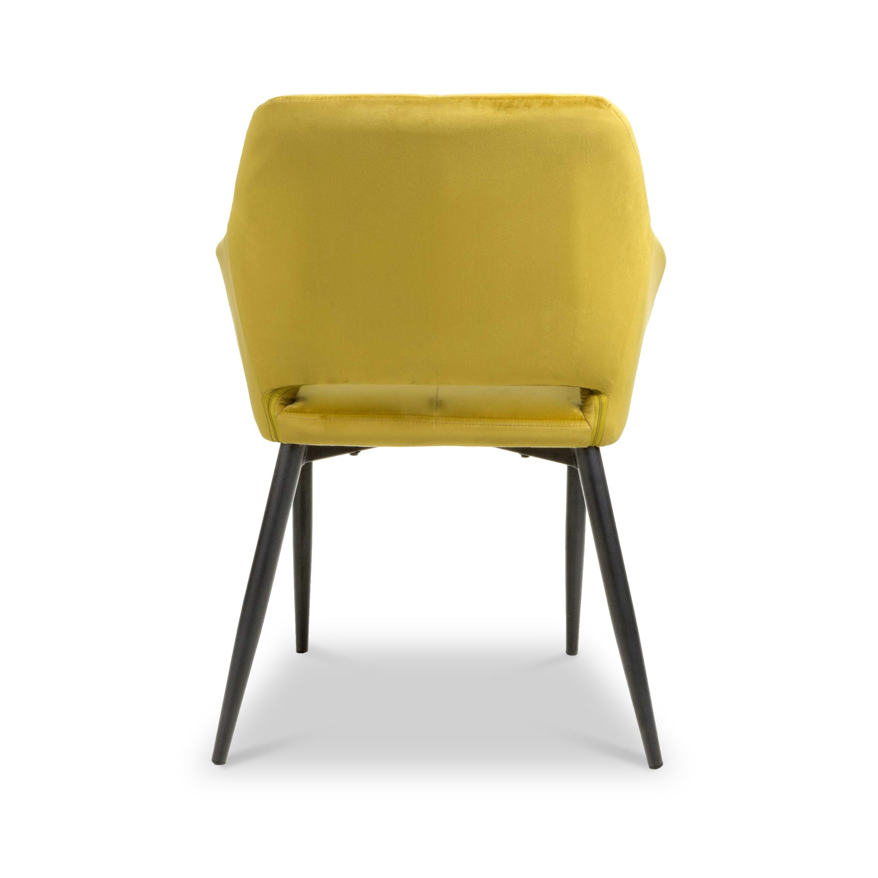 Jowan Brushed Velvet Dining Chair Lime Gold from Roseland Furniture