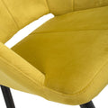 Jowan Brushed Velvet Dining Chair Lime Gold from Roseland Furniture