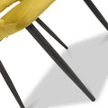 Jowan Brushed Velvet Dining Chair Lime Gold from Roseland Furniture