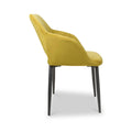 Jowan Brushed Velvet Dining Chair Lime Gold from Roseland Furniture