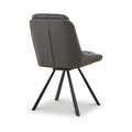 Elara Swivel Faux Leather Dining Chair Grey from Roseland Furniture