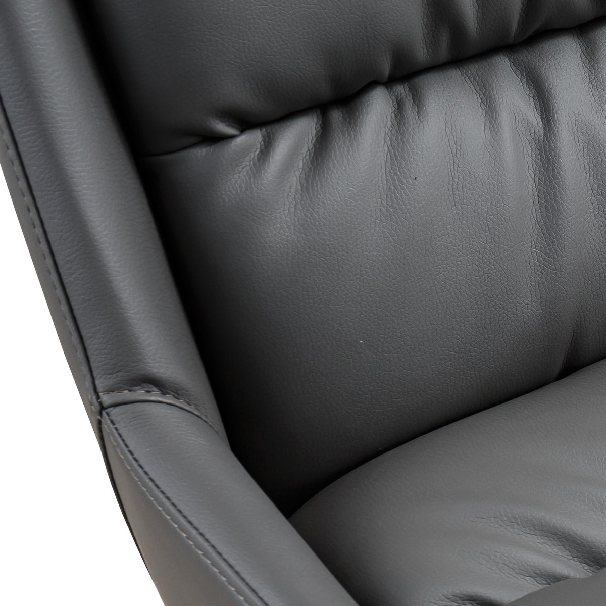 Elara Swivel Faux Leather Dining Chair Grey from Roseland Furniture