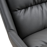 Elara Swivel Faux Leather Dining Chair Grey from Roseland Furniture