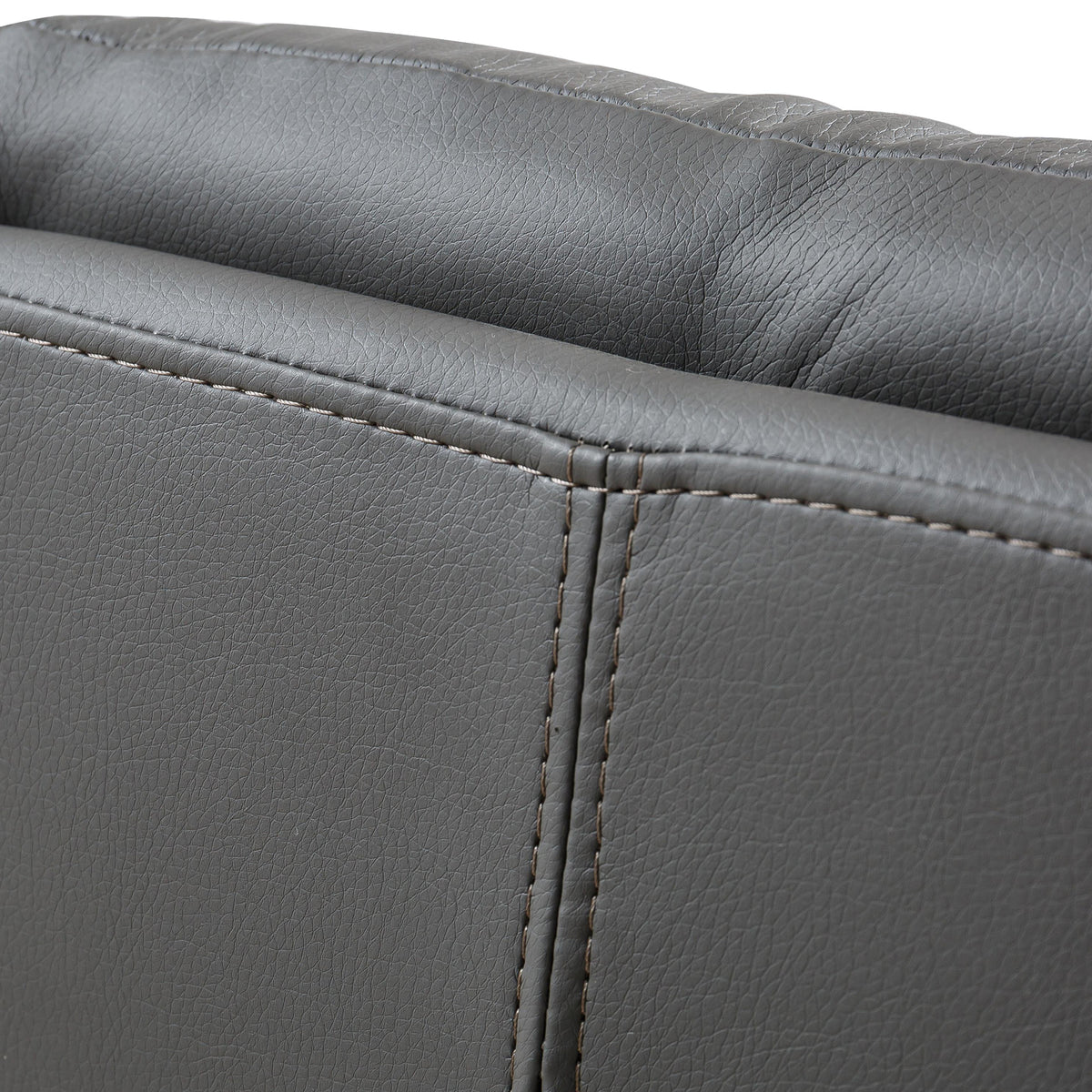 Elara Swivel Faux Leather Dining Chair Grey from Roseland Furniture