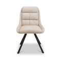 Elara Swivel Faux Leather Dining Chair Cream from Roseland Furniture