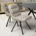 Elara Swivel Faux Leather Dining Chair Cream from Roseland Furniture