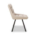 Elara Swivel Faux Leather Dining Chair Cream from Roseland Furniture
