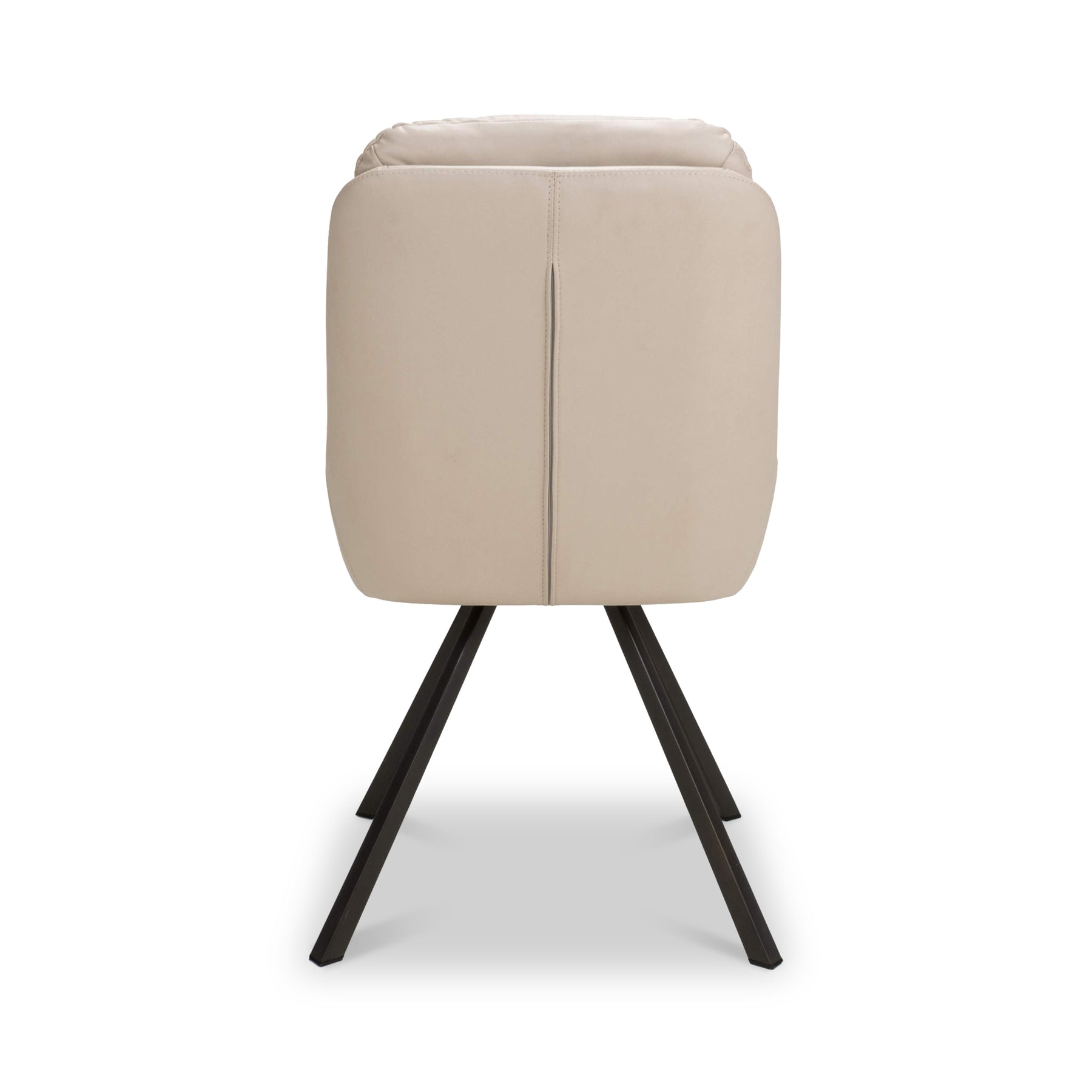 Elara Swivel Faux Leather Dining Chair Cream from Roseland Furniture