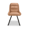Elara Swivel Faux Leather Dining Chair Tan from Roseland Furniture