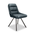 Elara Swivel Faux Leather Dining Chair Blue from Roseland Furniture