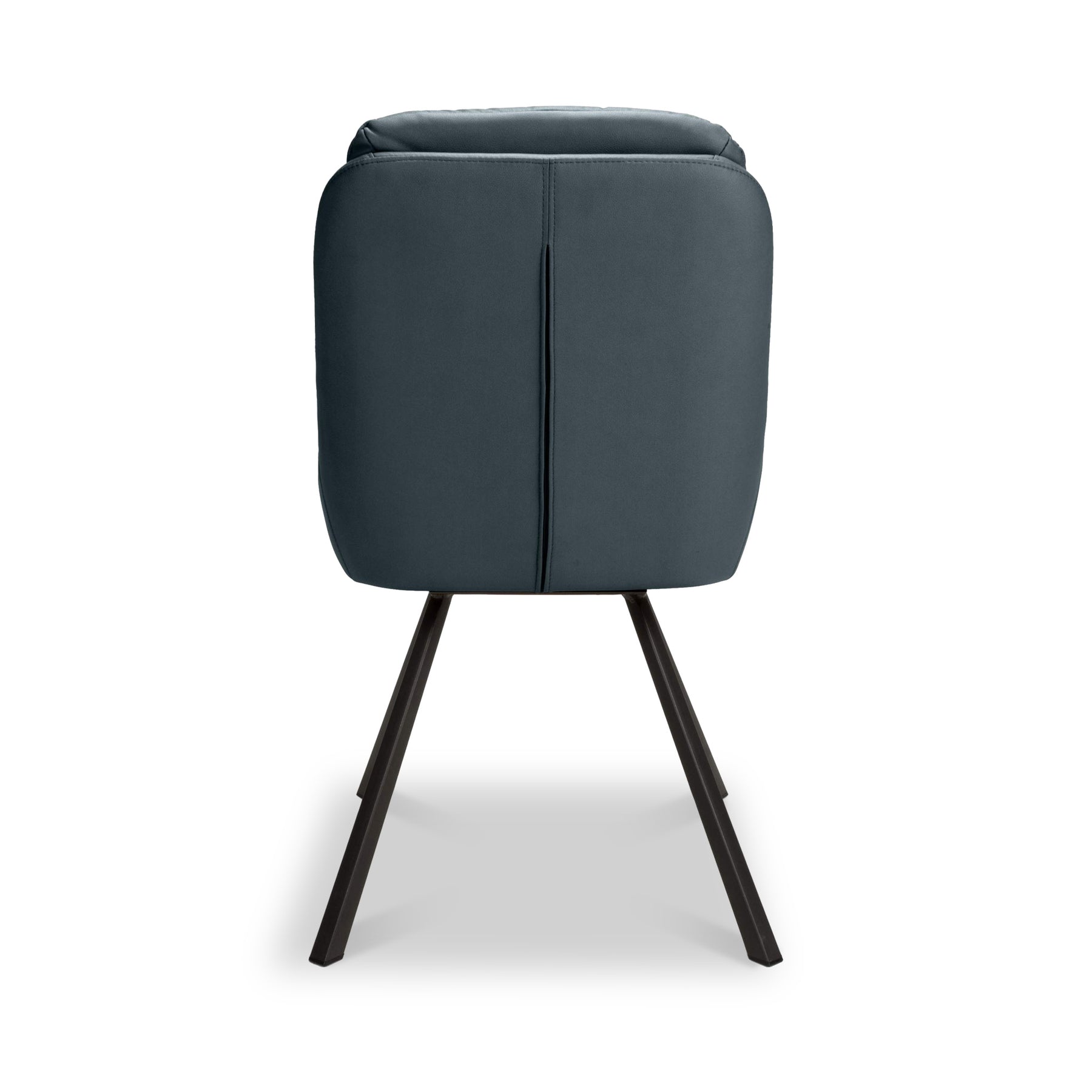 Elara Swivel Faux Leather Dining Chair Blue from Roseland Furniture