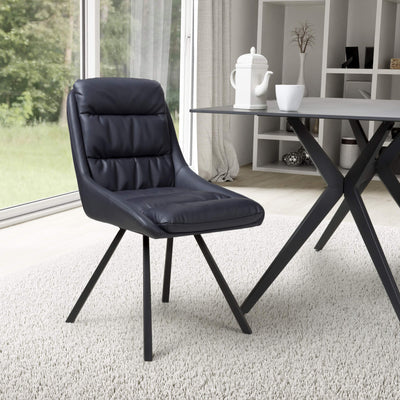 Elara Swivel Faux Leather Dining Chair