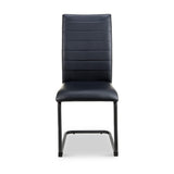 Aeron Faux Leather Dining Chair Black from Roseland Furniture