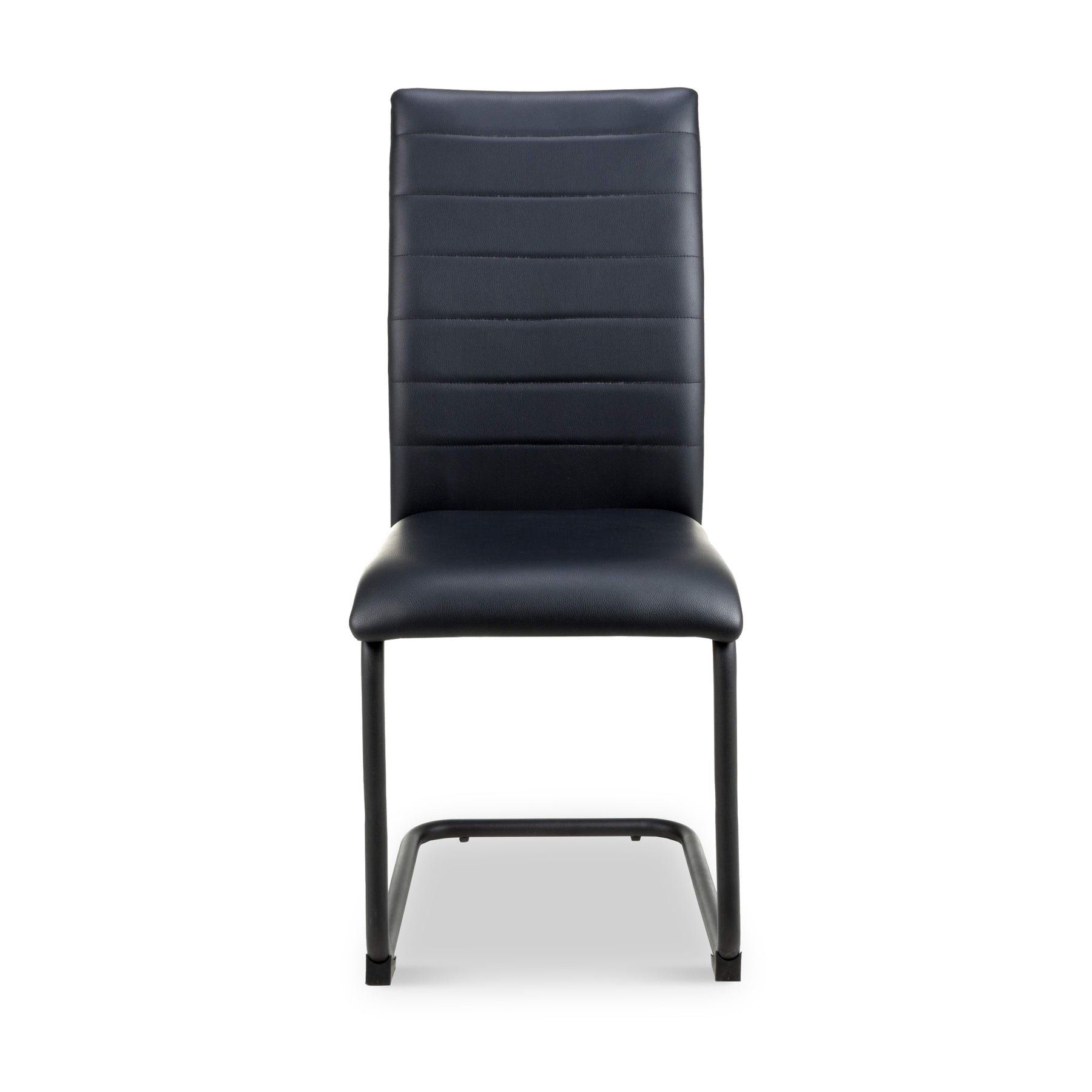 Aeron Faux Leather Dining Chair Black from Roseland Furniture