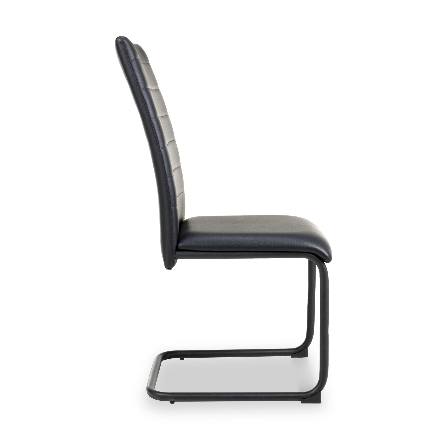 Aeron Faux Leather Dining Chair Black from Roseland Furniture